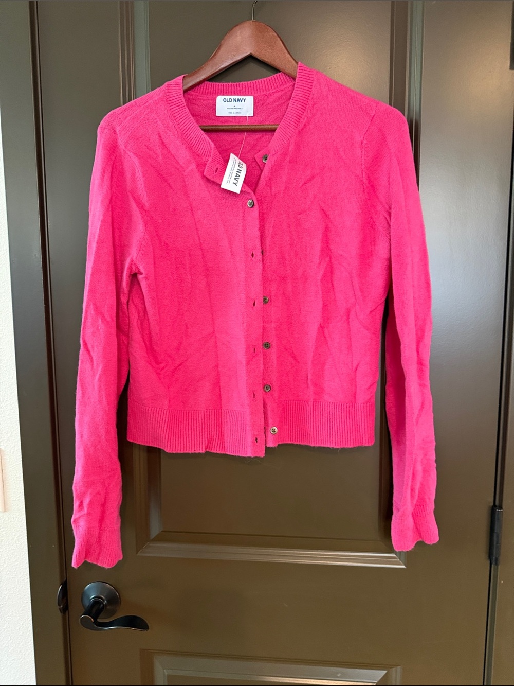 Old Navy Bright Pink Button Cardigan